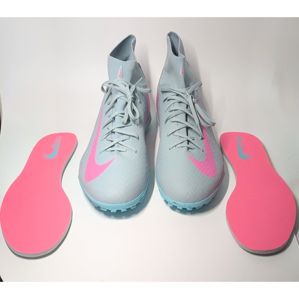 Nike Men's Mercurial Superfly 9 Academy TF Soccer Cleats Gray Pink Size 12.5 New